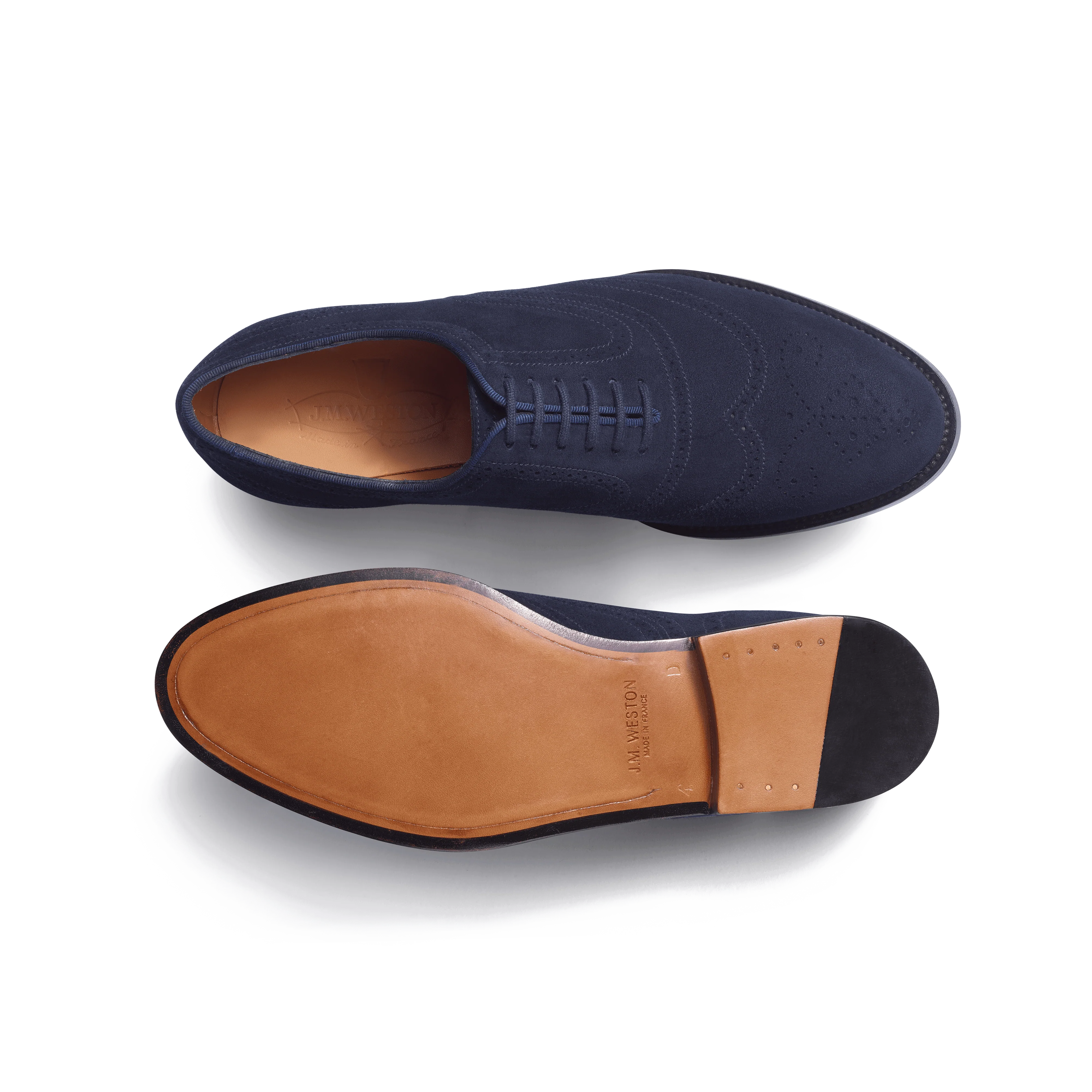 Richelieu cycliste fleuri [femme cuir chèvre velours marine] - Image 4