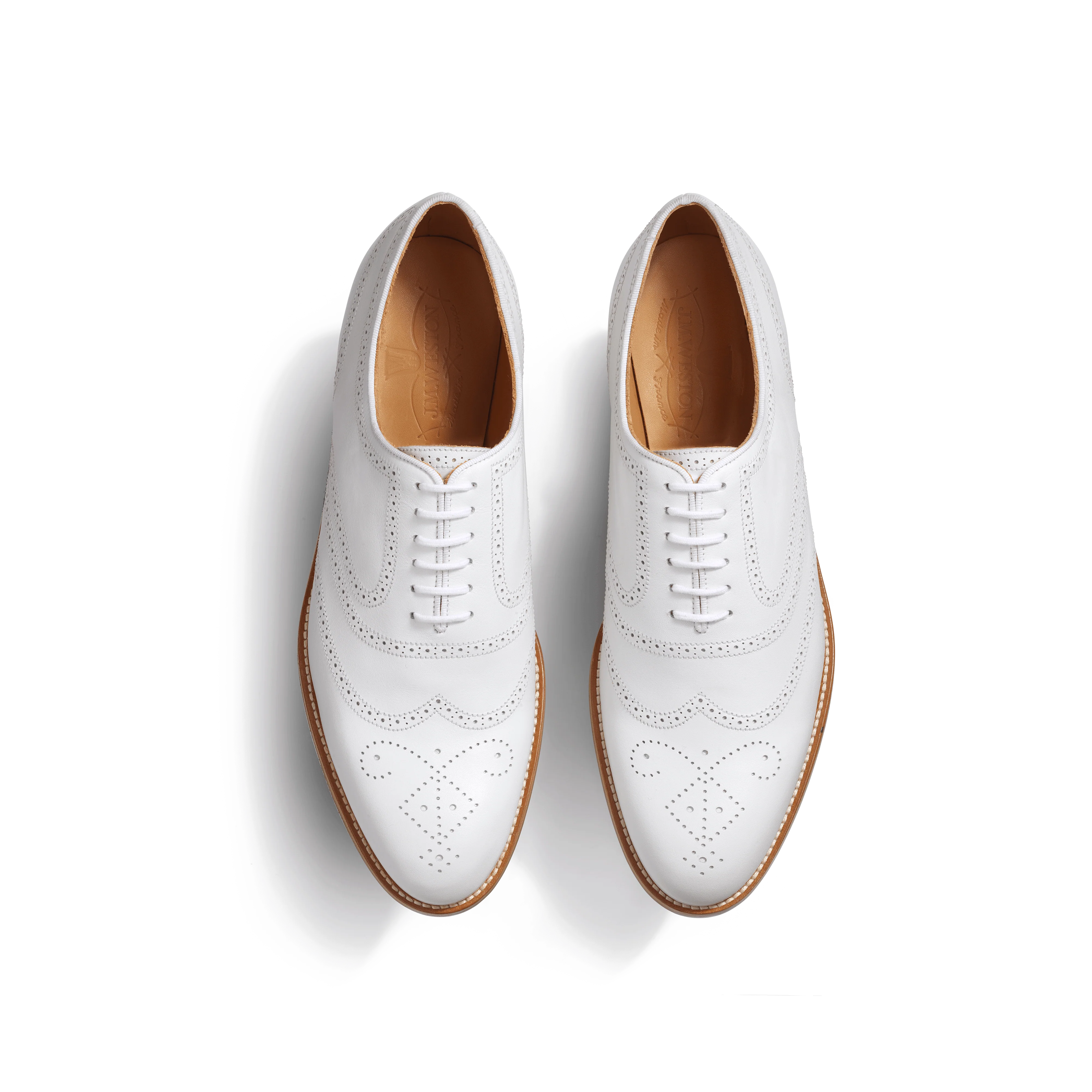 Richelieu cycliste fleuri [femme cuir veau lisse blanc] - Image 3