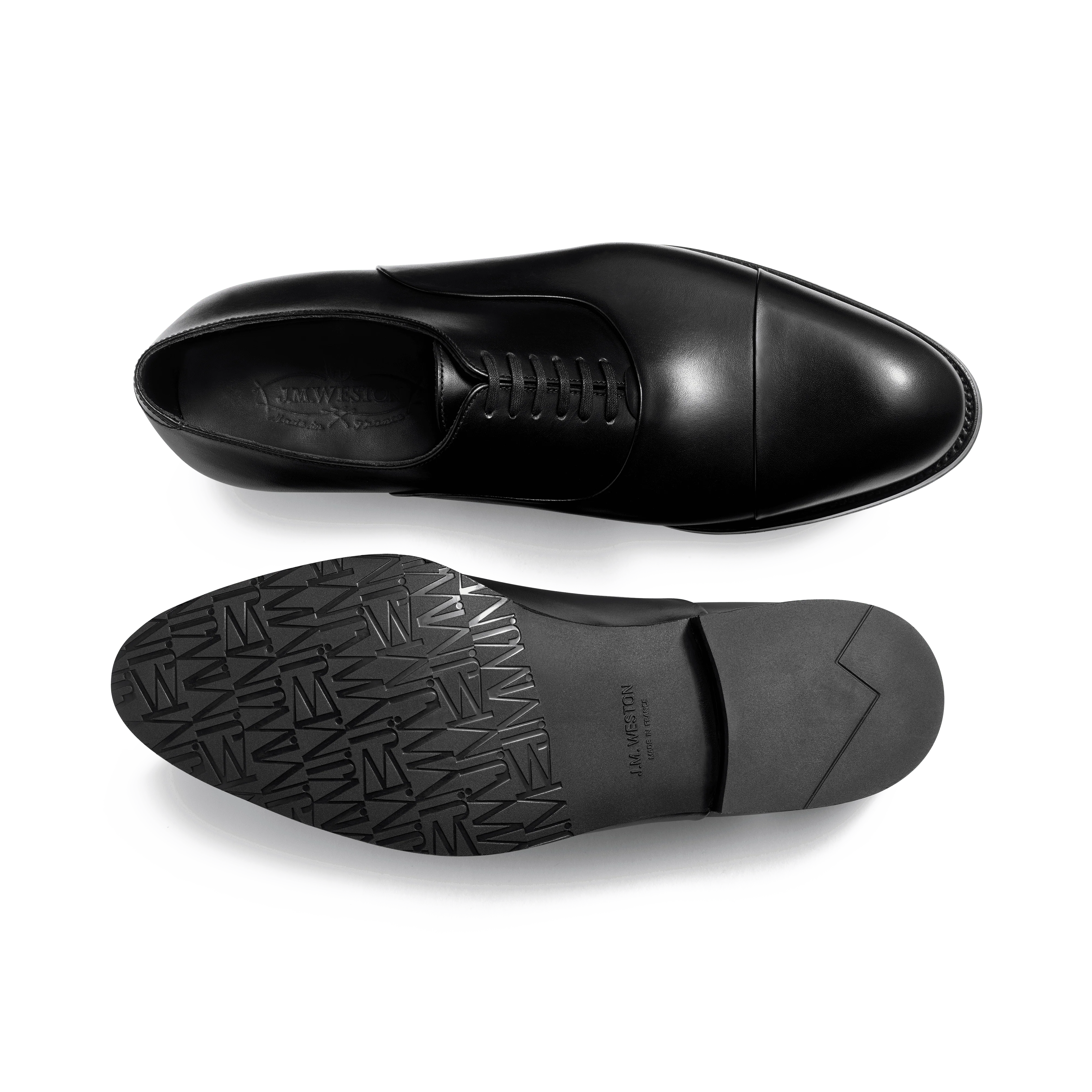 Richelieu Edouard semelle gomme [Homme cuir lisse noir] - Image 4