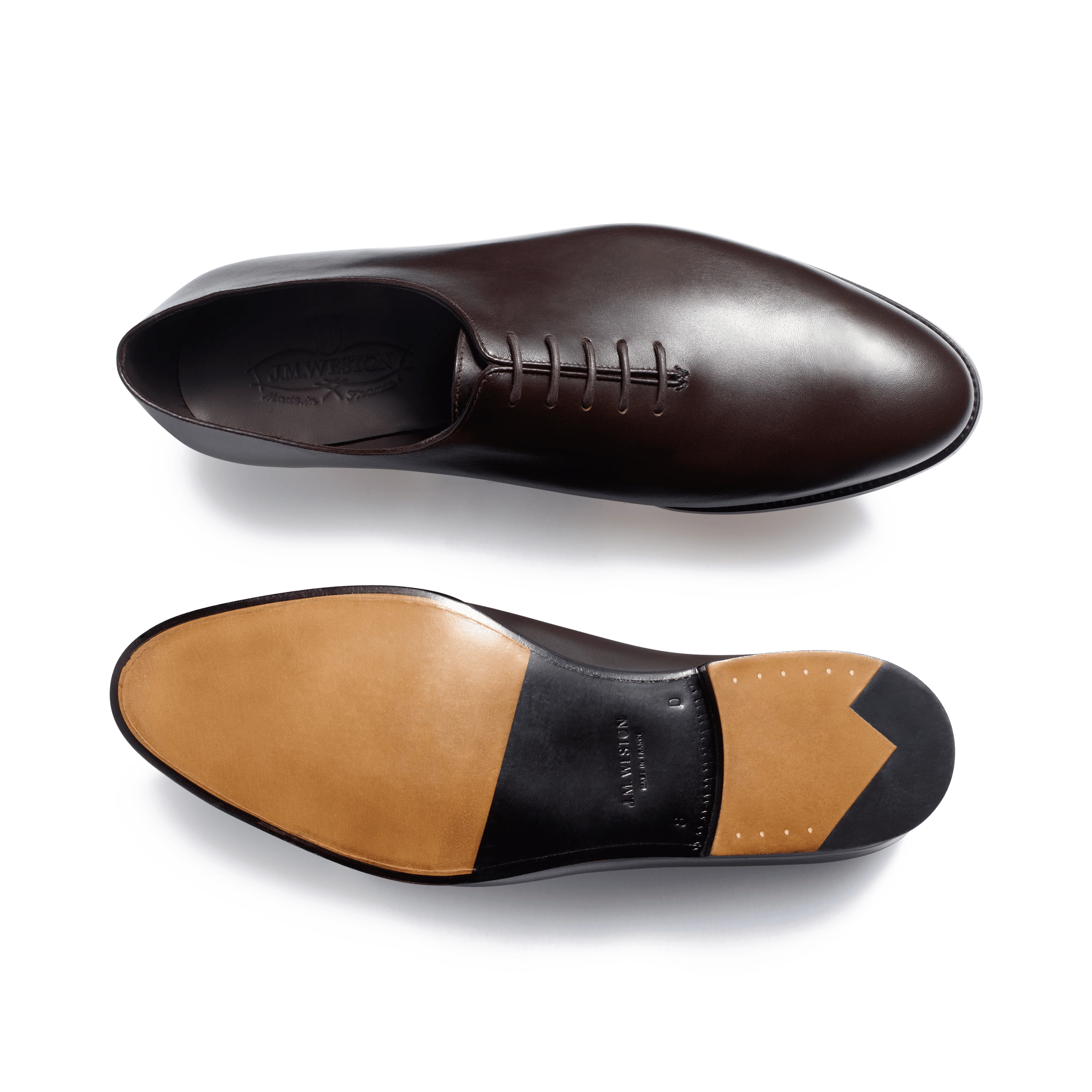 Richelieu One cut Rémi [Homme cuir lisse marron mélèze] - Image 4
