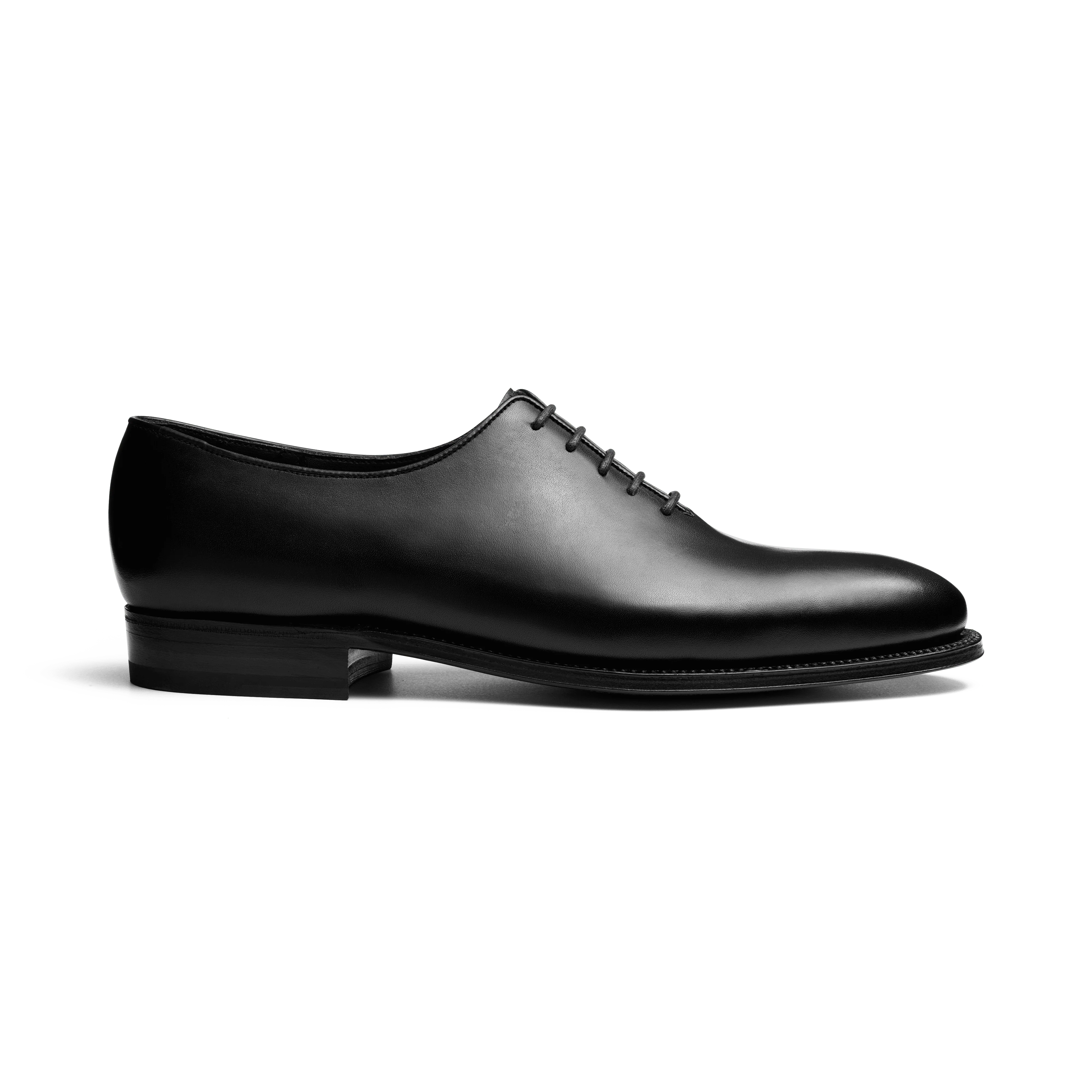 Richelieu One cut Rémi [Homme cuir lisse noir]