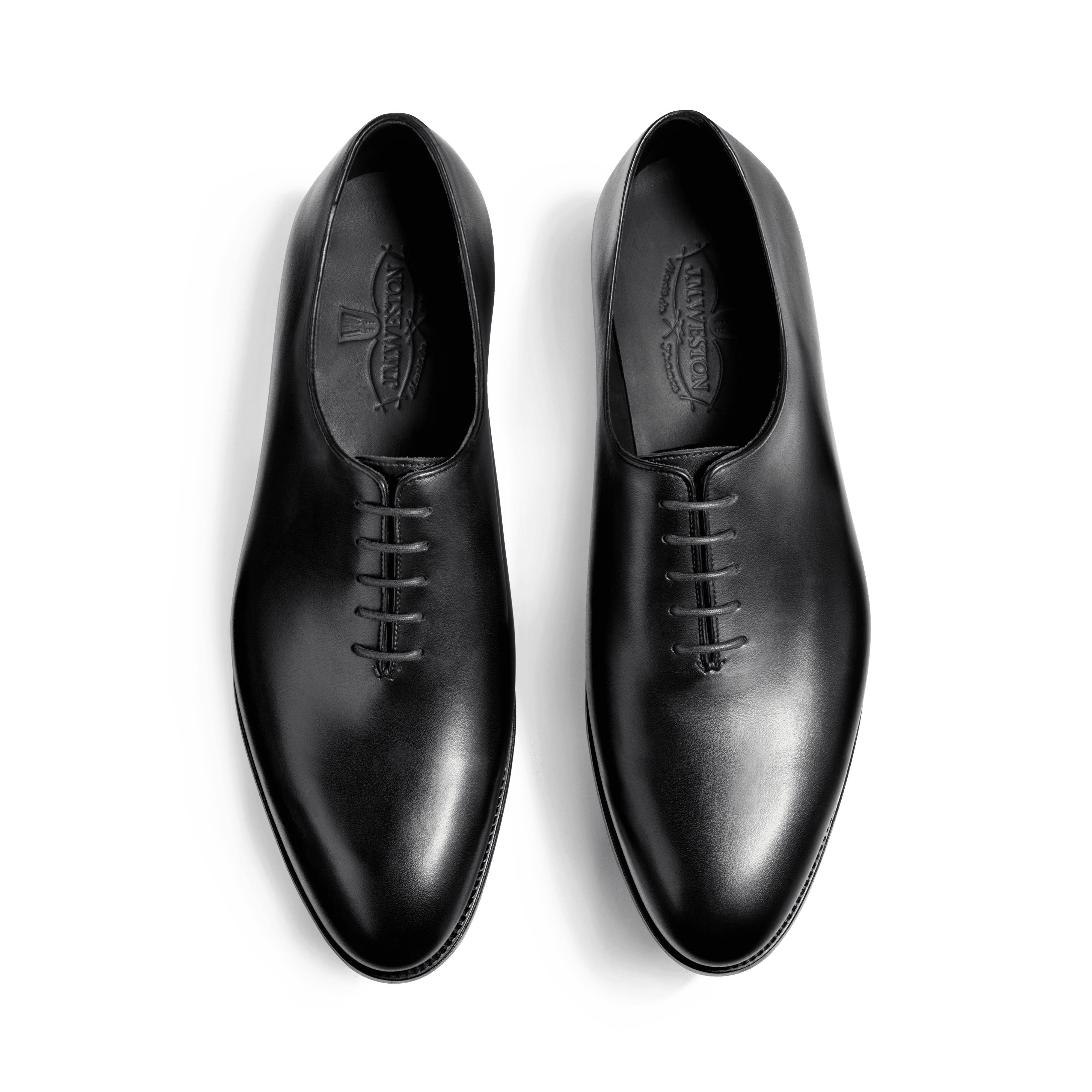 Richelieu One cut Rémi [Homme cuir lisse noir] - Image 3