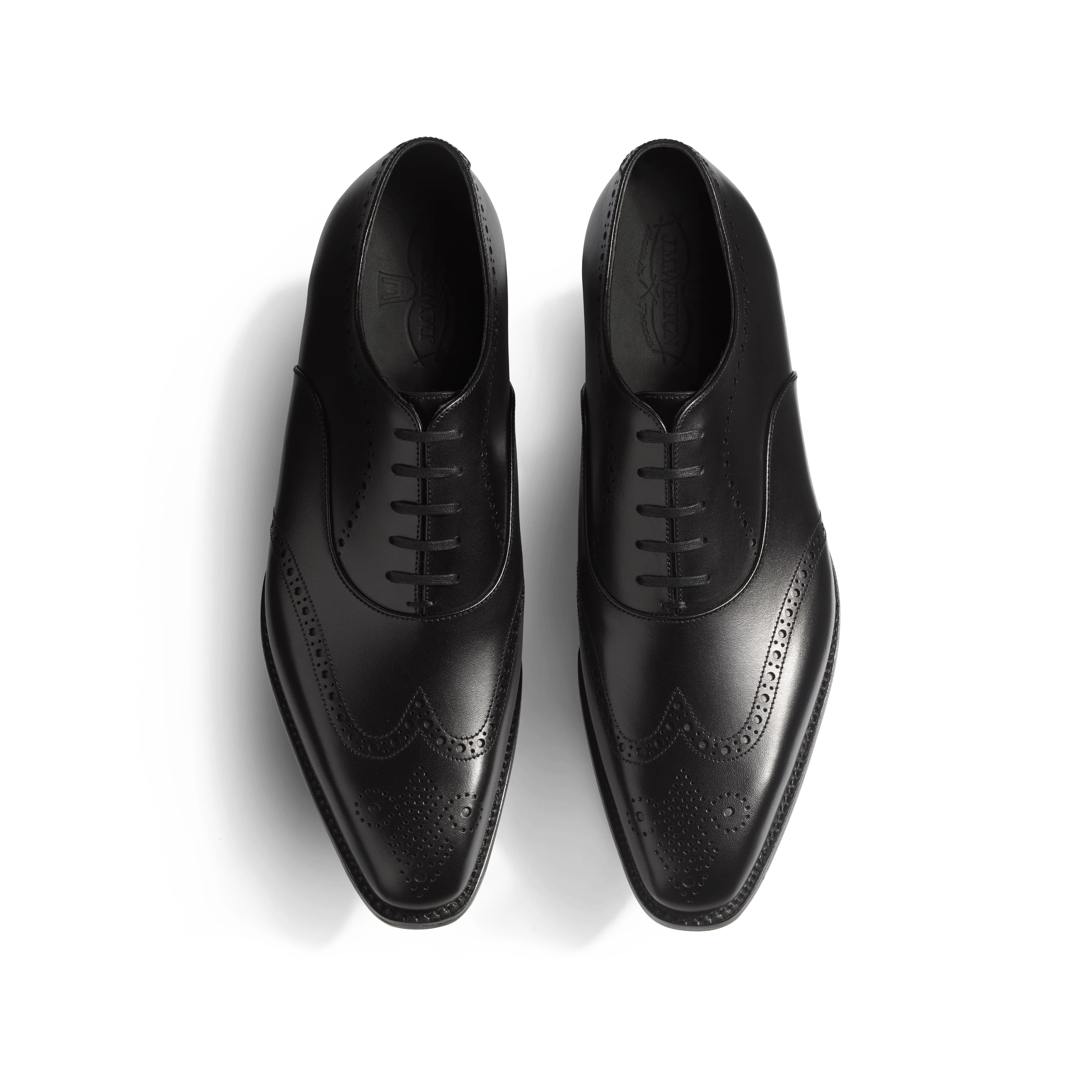 Richelieu Perforé Fusain [homme cuir veau box noir] - Image 3