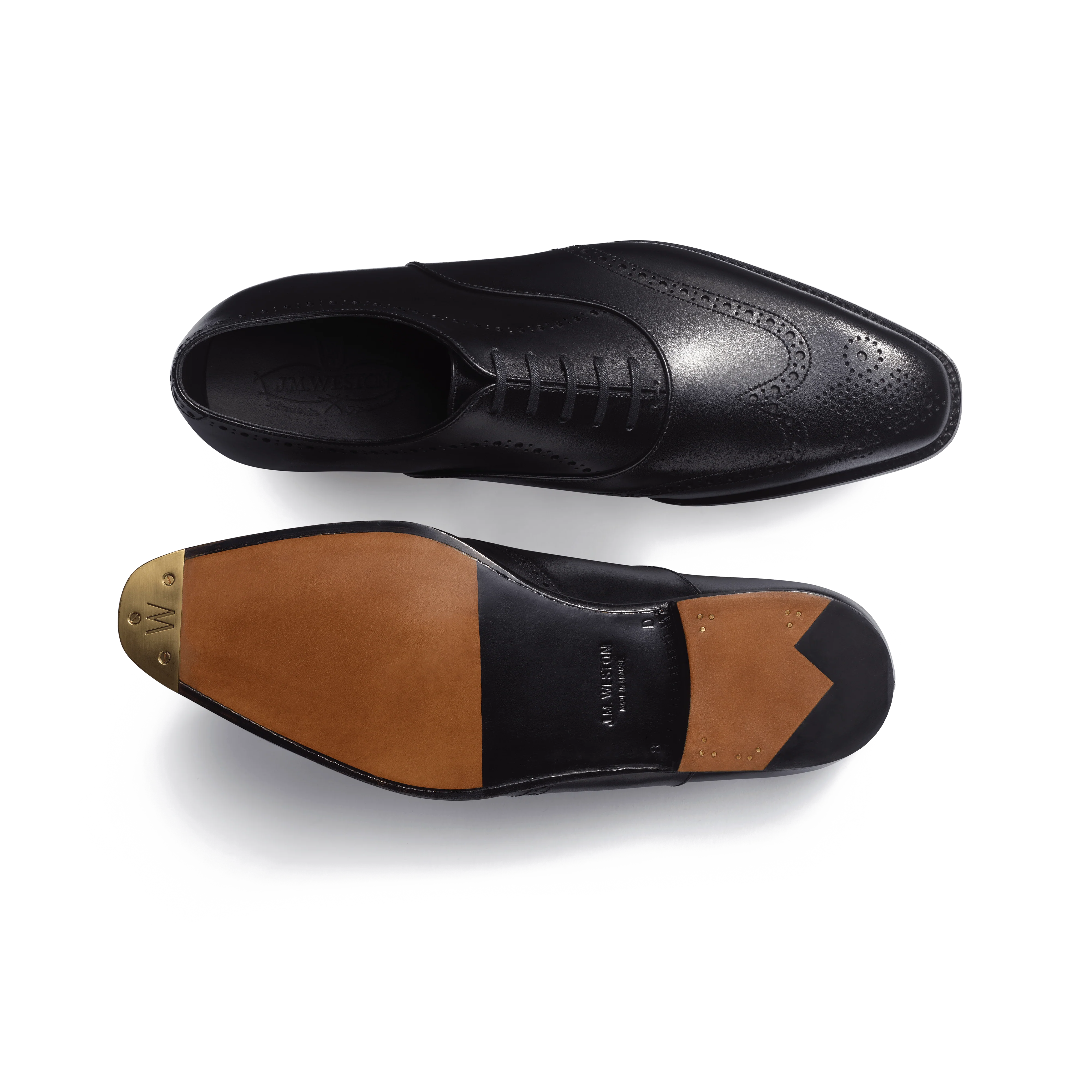 Richelieu Perforé Fusain [homme cuir veau box noir] - Image 4
