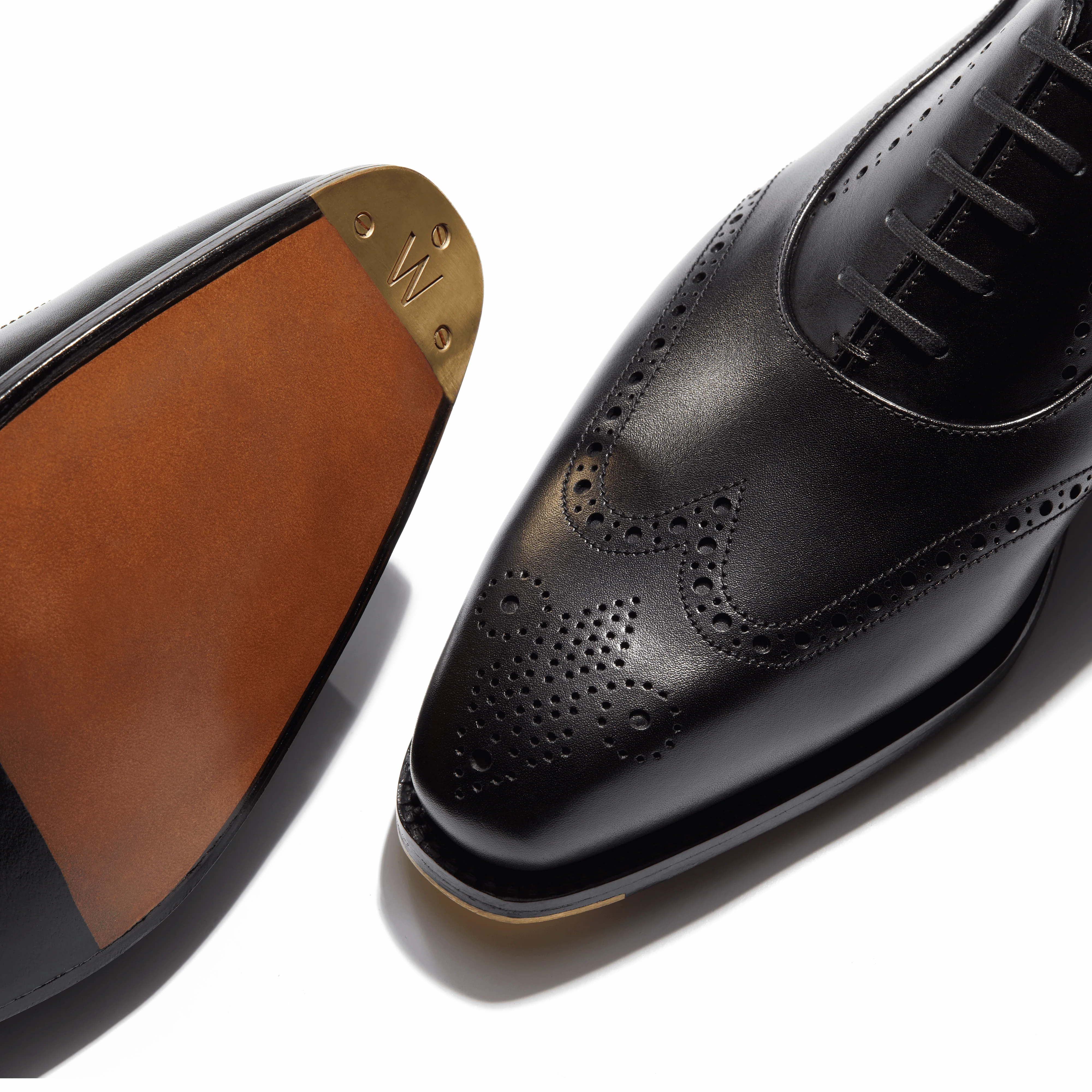 Richelieu Perforé Fusain [homme cuir veau box noir] - Image 5