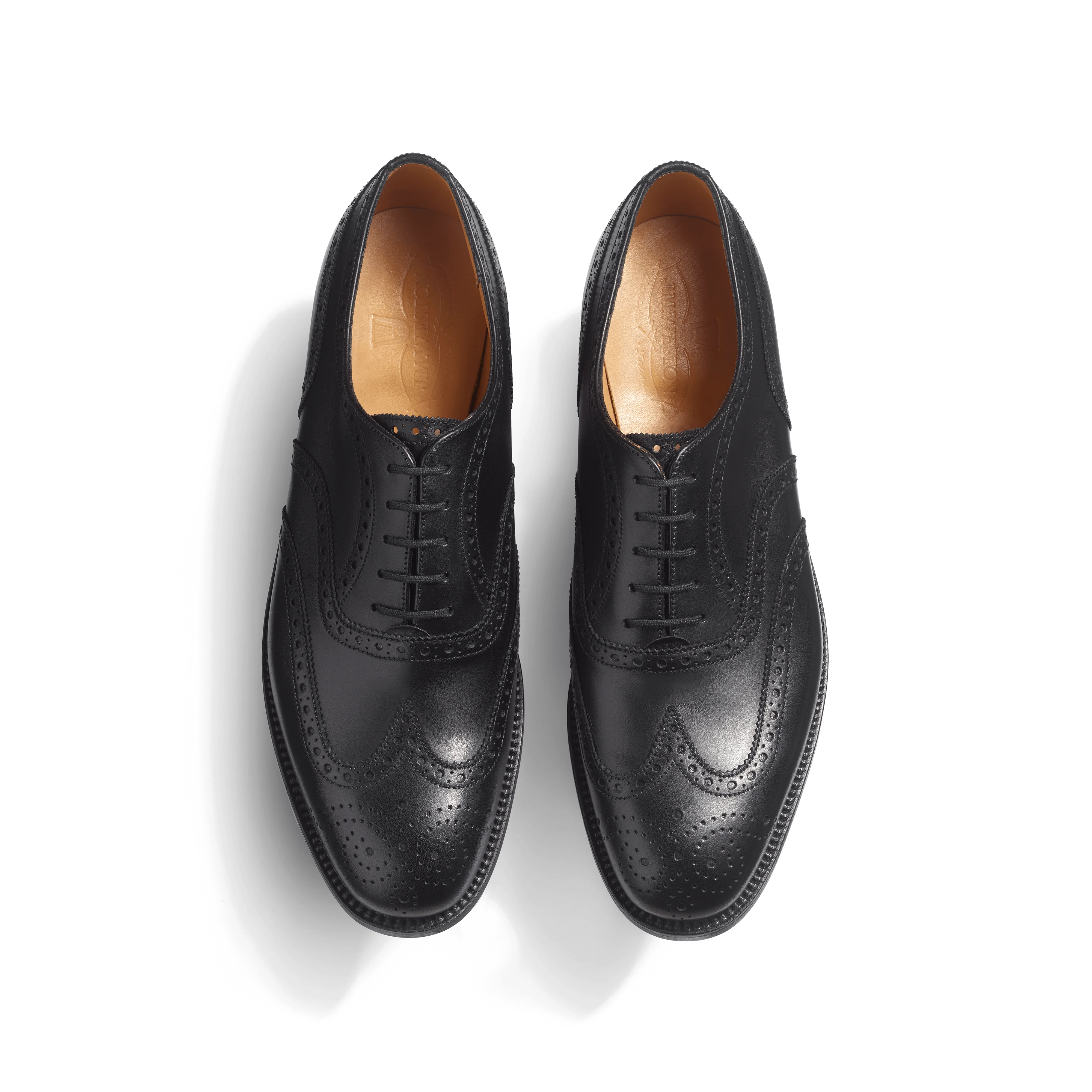 Richelieu perforé [homme cuir veau box noir] - Image 3