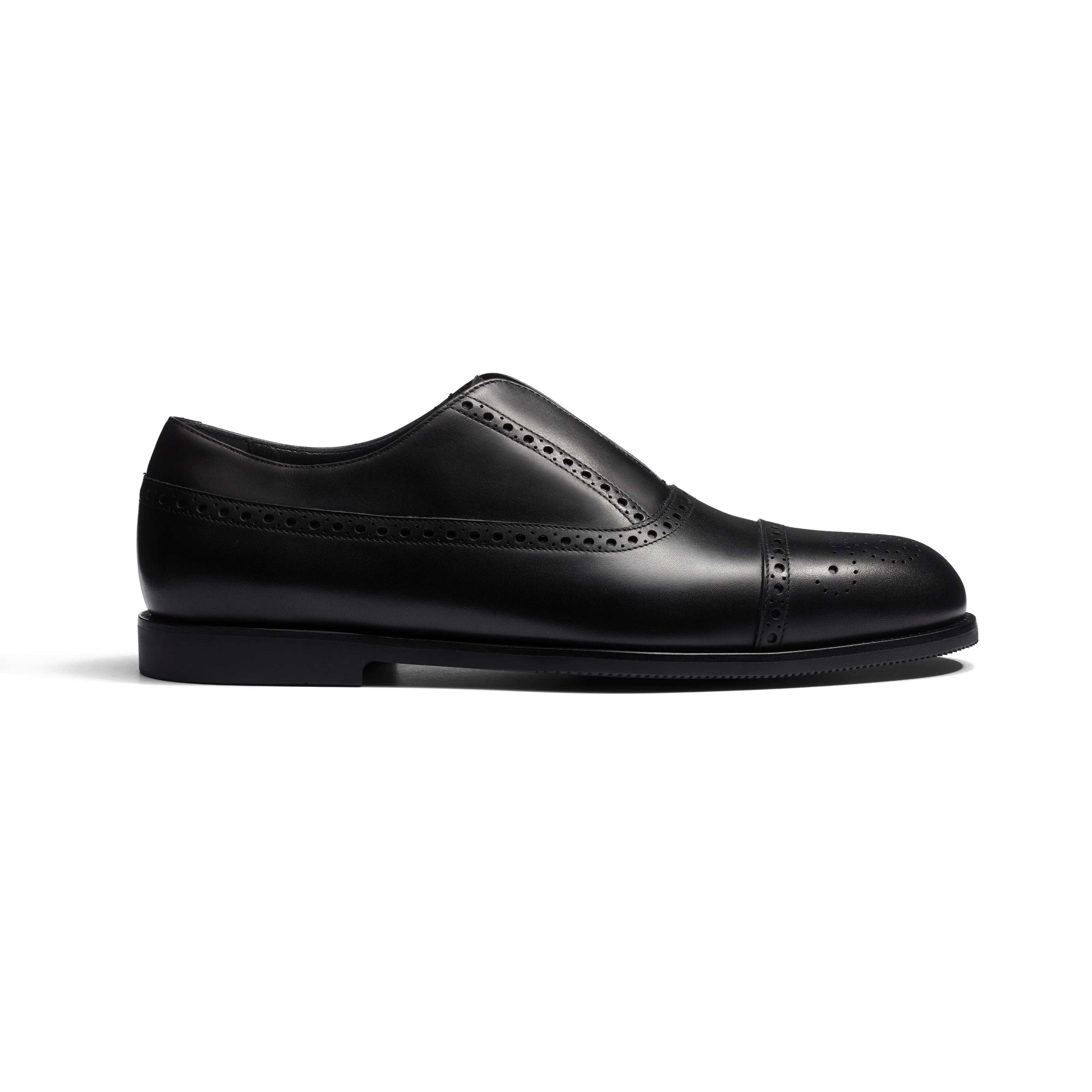 Richelieu Sans Gêne Perforé Iéna [homme cuir veau lisse noir]