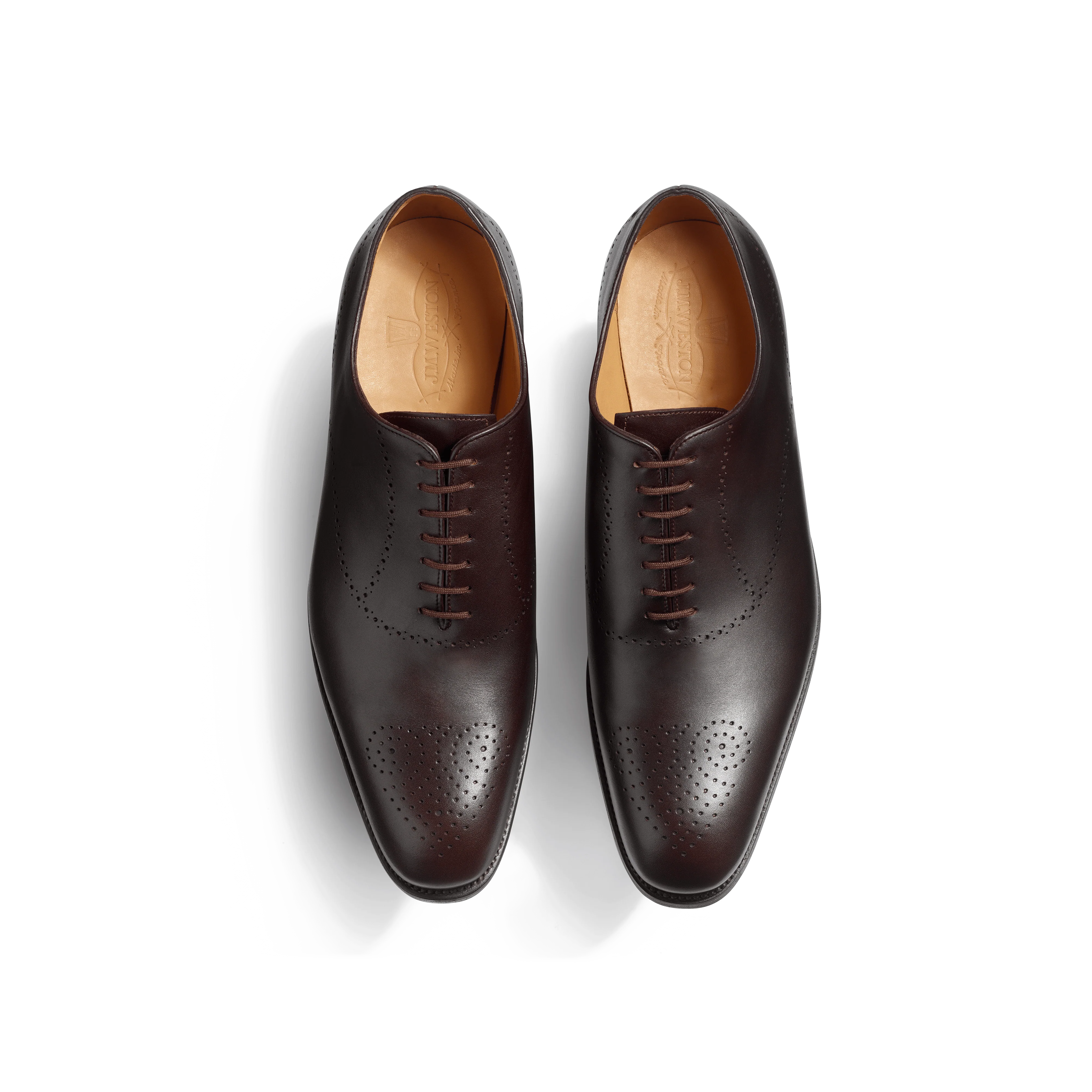 Richelieu Savile perforé [Homme cuir veau box marron mélèze] - Image 3