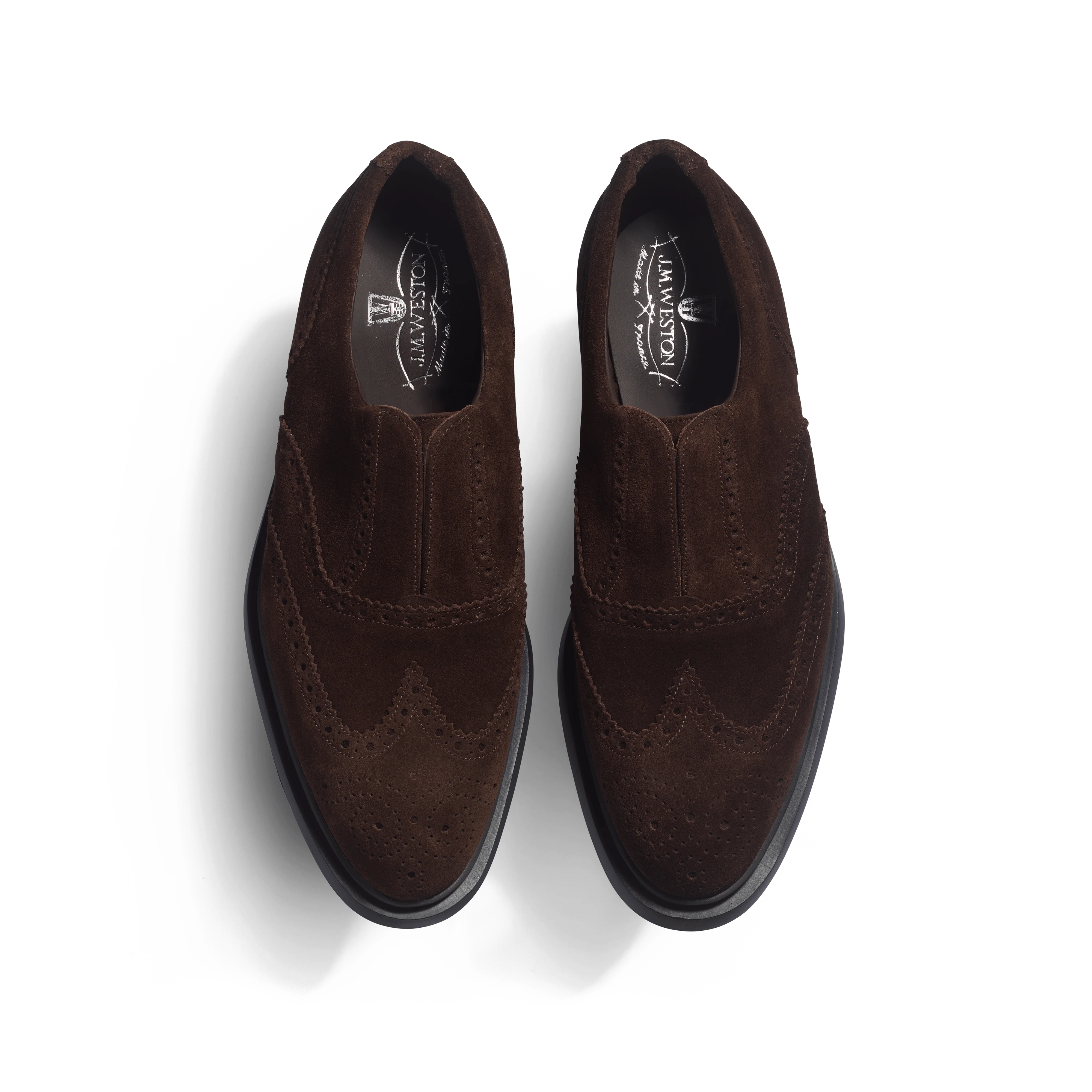 Richelieu Walker Sans Gêne [homme cuir veau velour marron] - Image 3