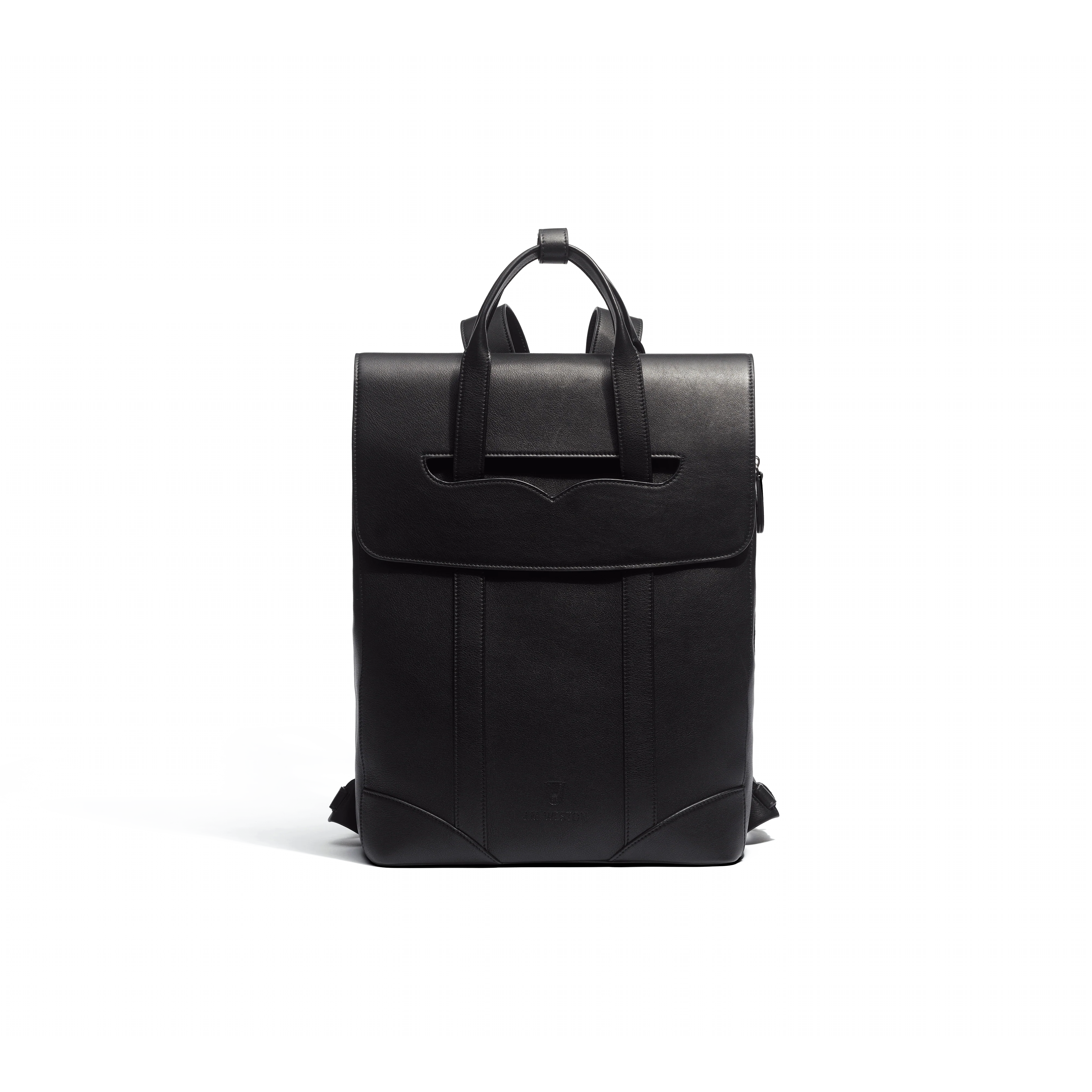 Sac à dos Double You [Cuir veau lisse noir]