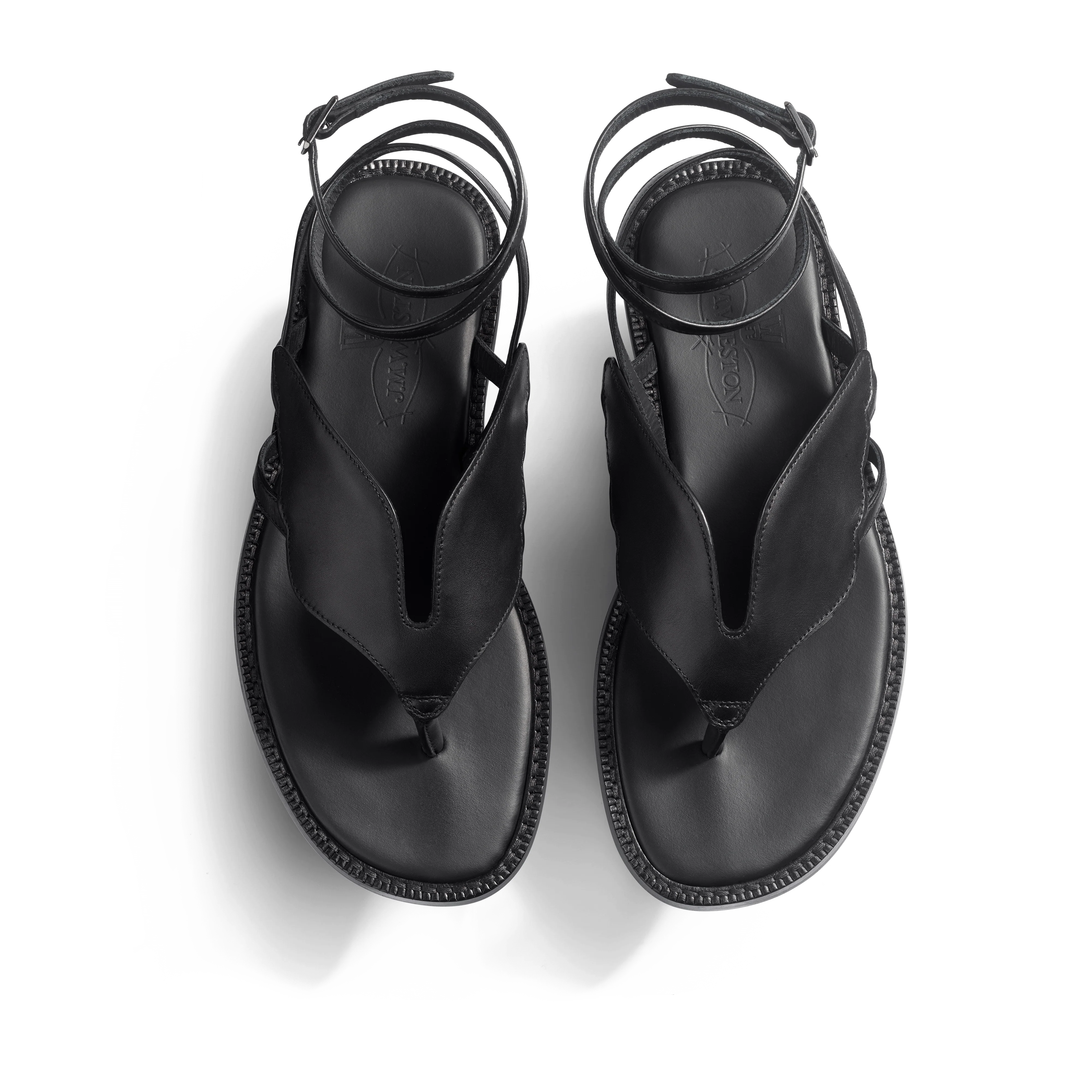 Sandale Ailée  [femme cuir veau lisse noir] - Image 3