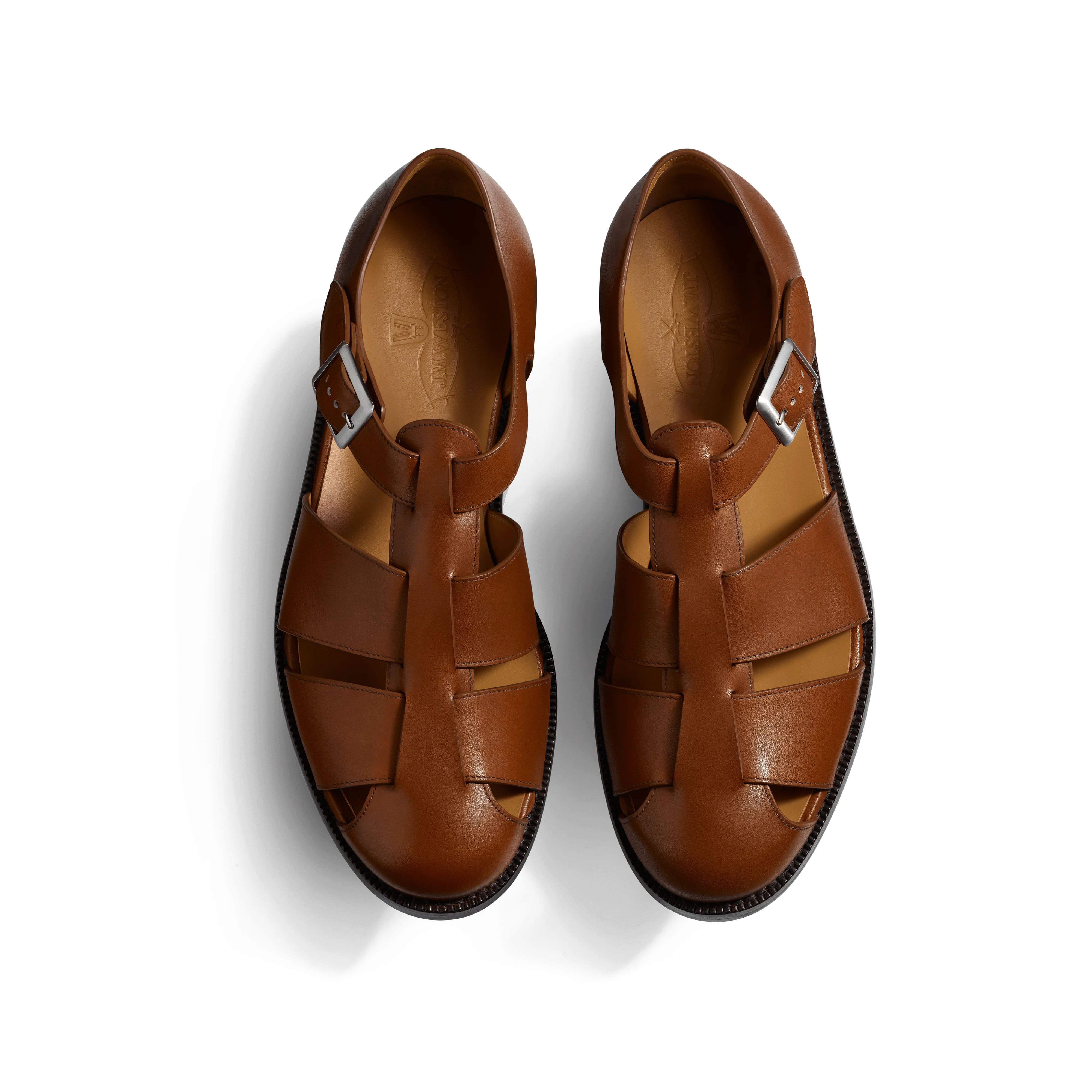 Sandale Fisherman [cuir veau lisse marron bergeronnette] - Image 3