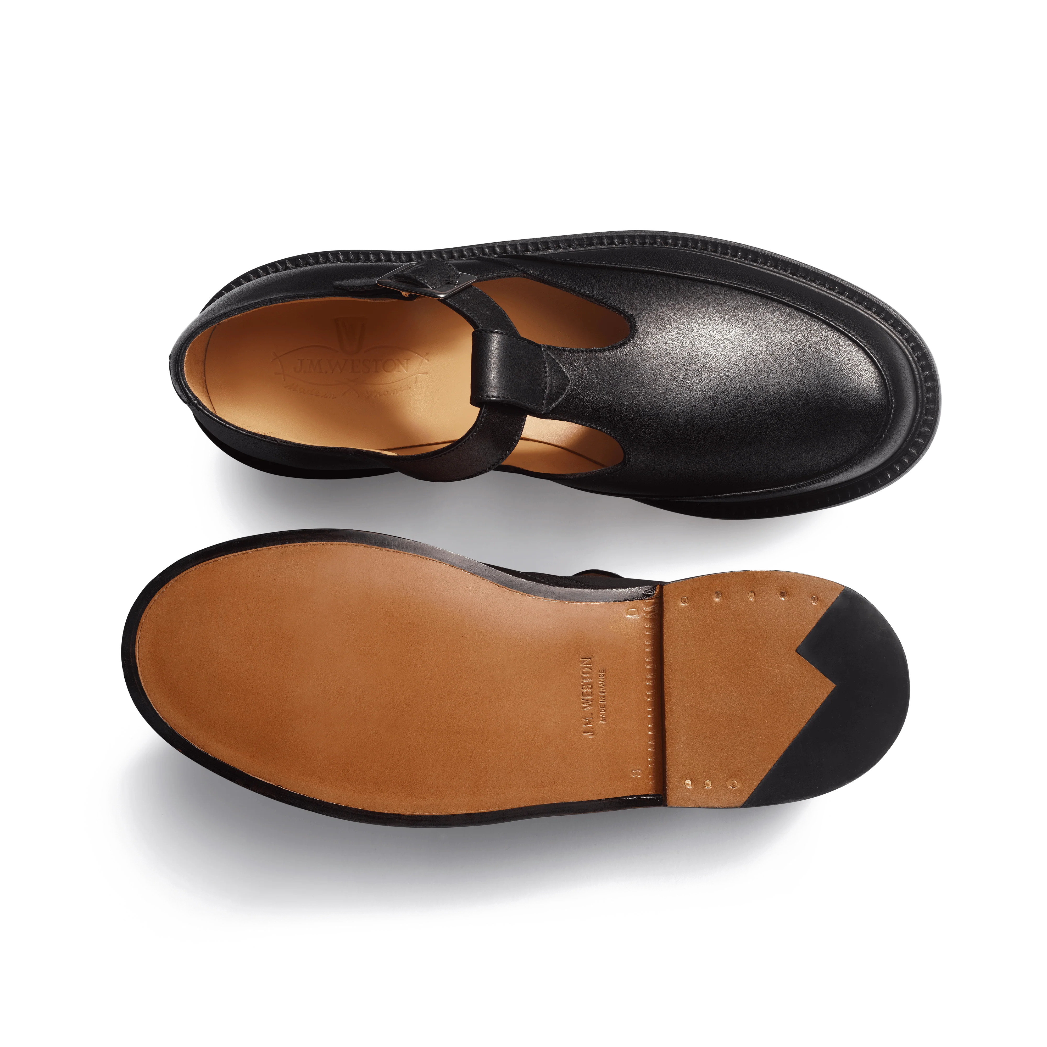Sandale Salomé [homme cuir veau lisse noir] - Image 4