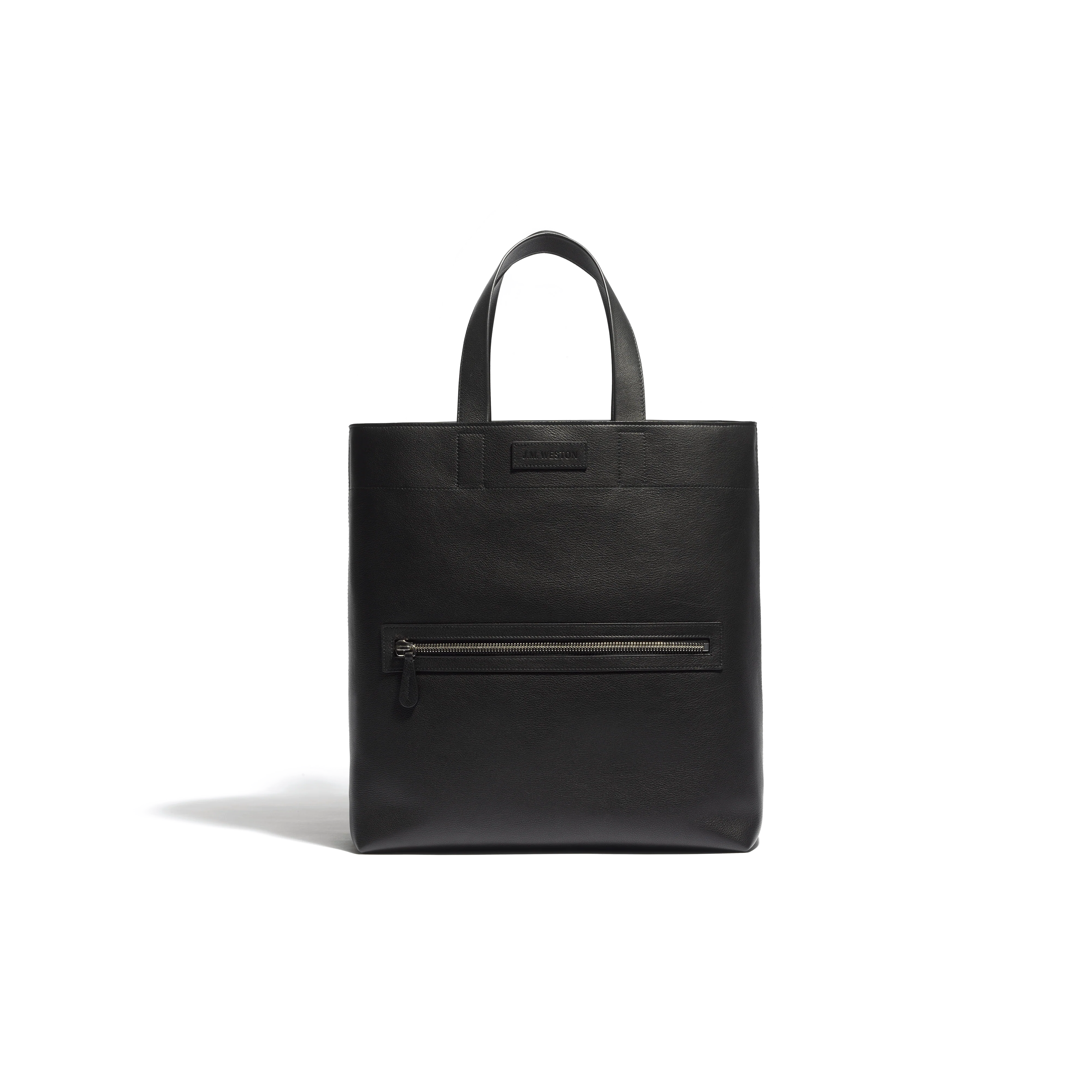 Tote Bag Walker Grand Modèle [Cuir veau lisse noir]