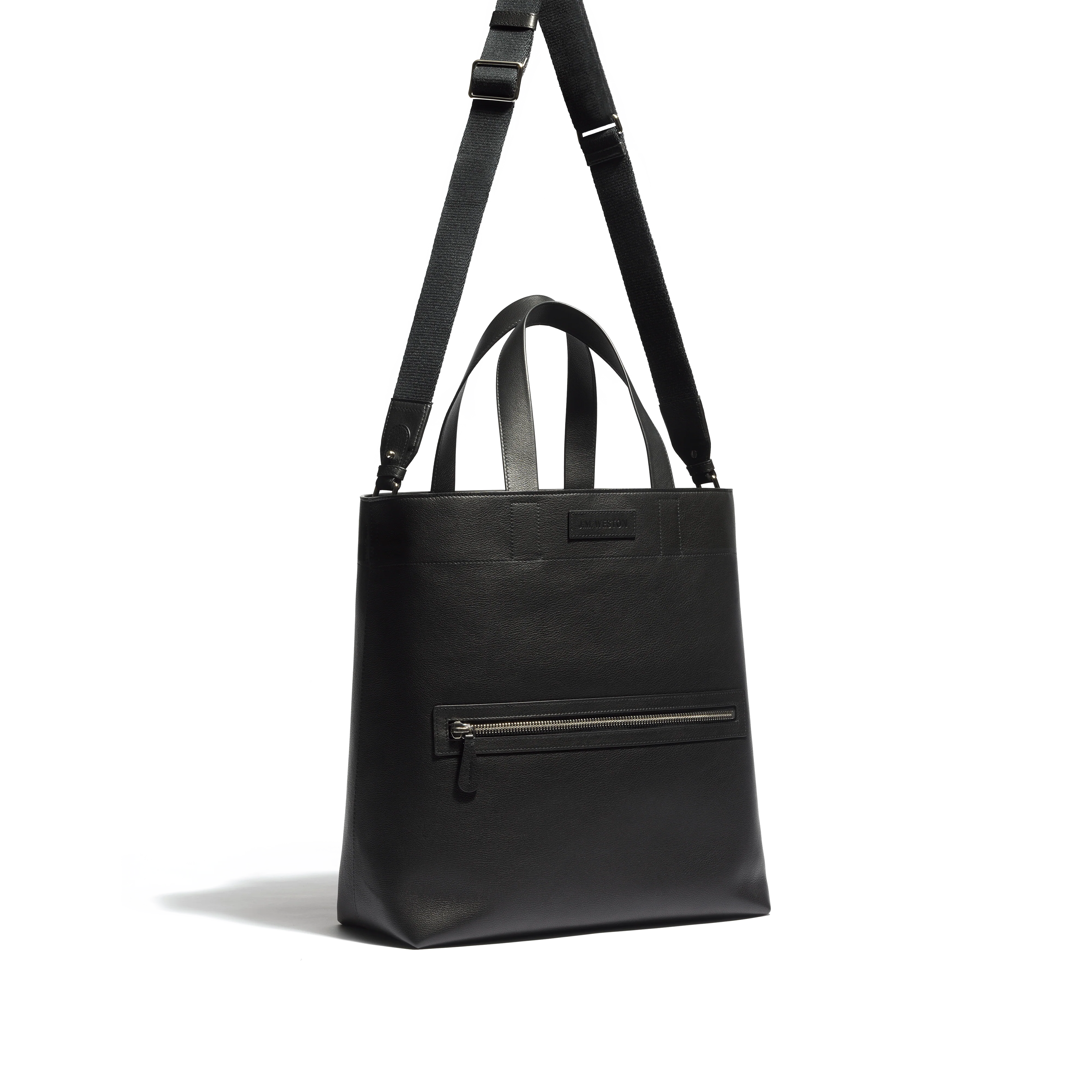 Tote Bag Walker Grand Modèle [Cuir veau lisse noir] - Image 3