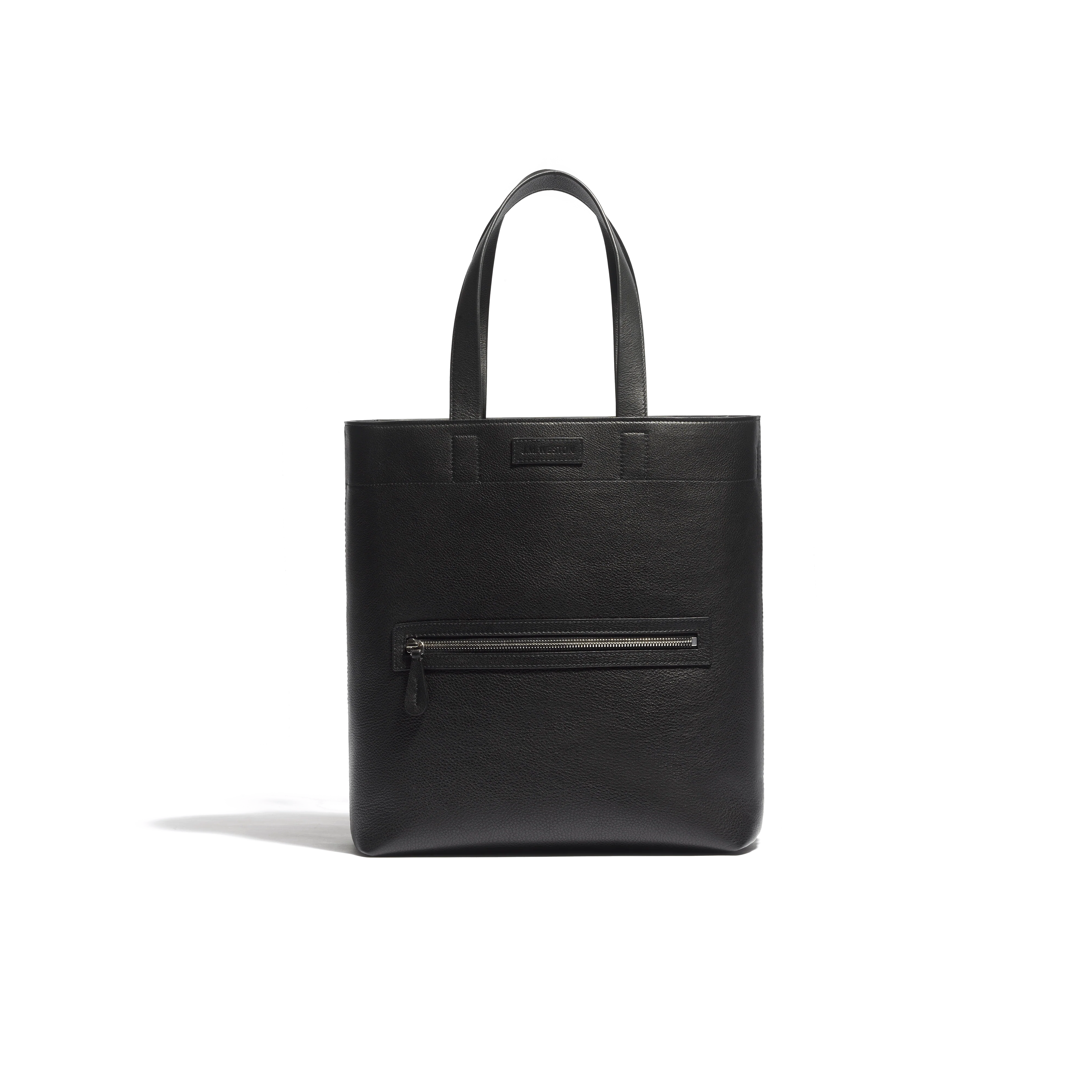 Tote Bag Walker Petit Modèle [Cuir veau lisse noir]