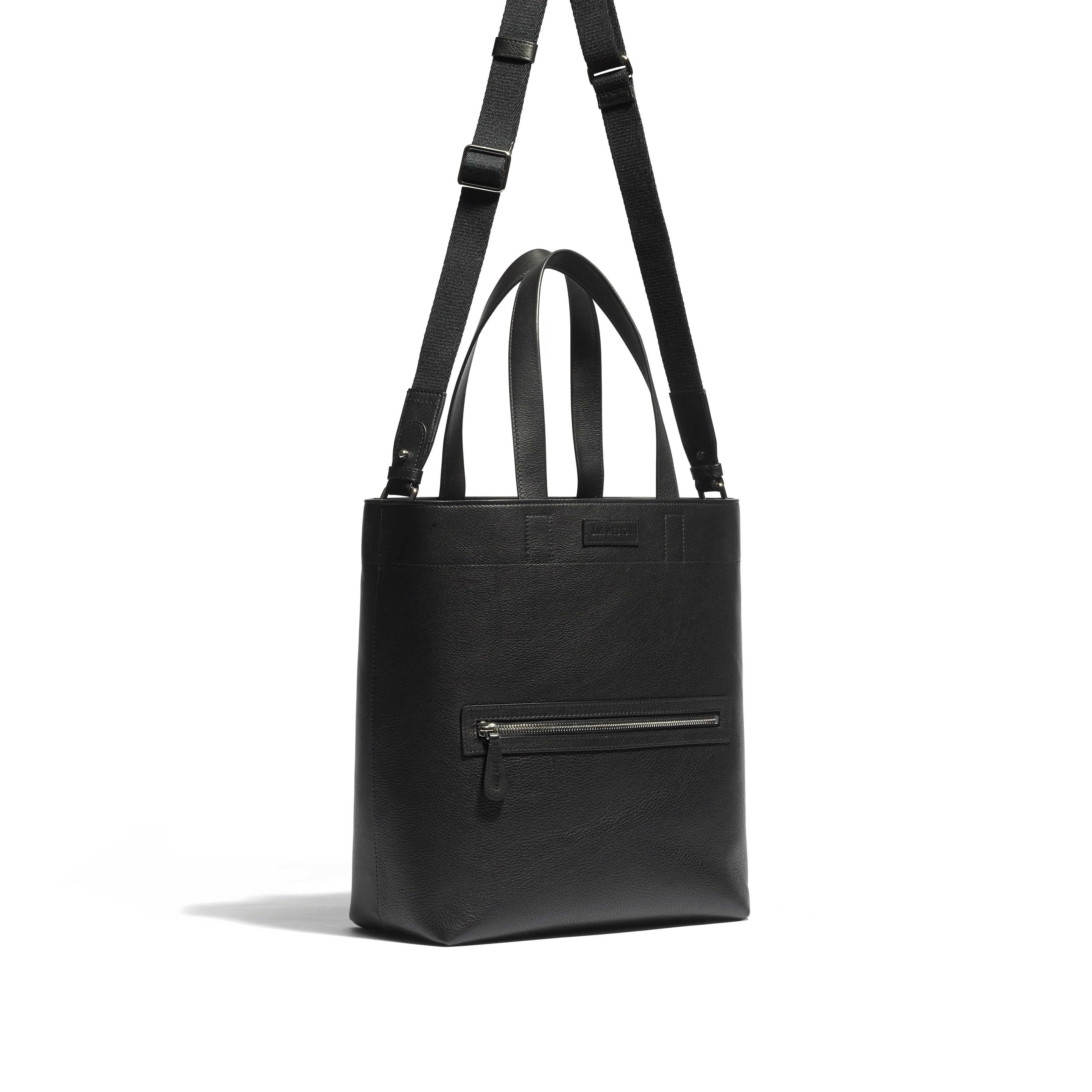 Tote Bag Walker Petit Modèle [Cuir veau lisse noir] - Image 3
