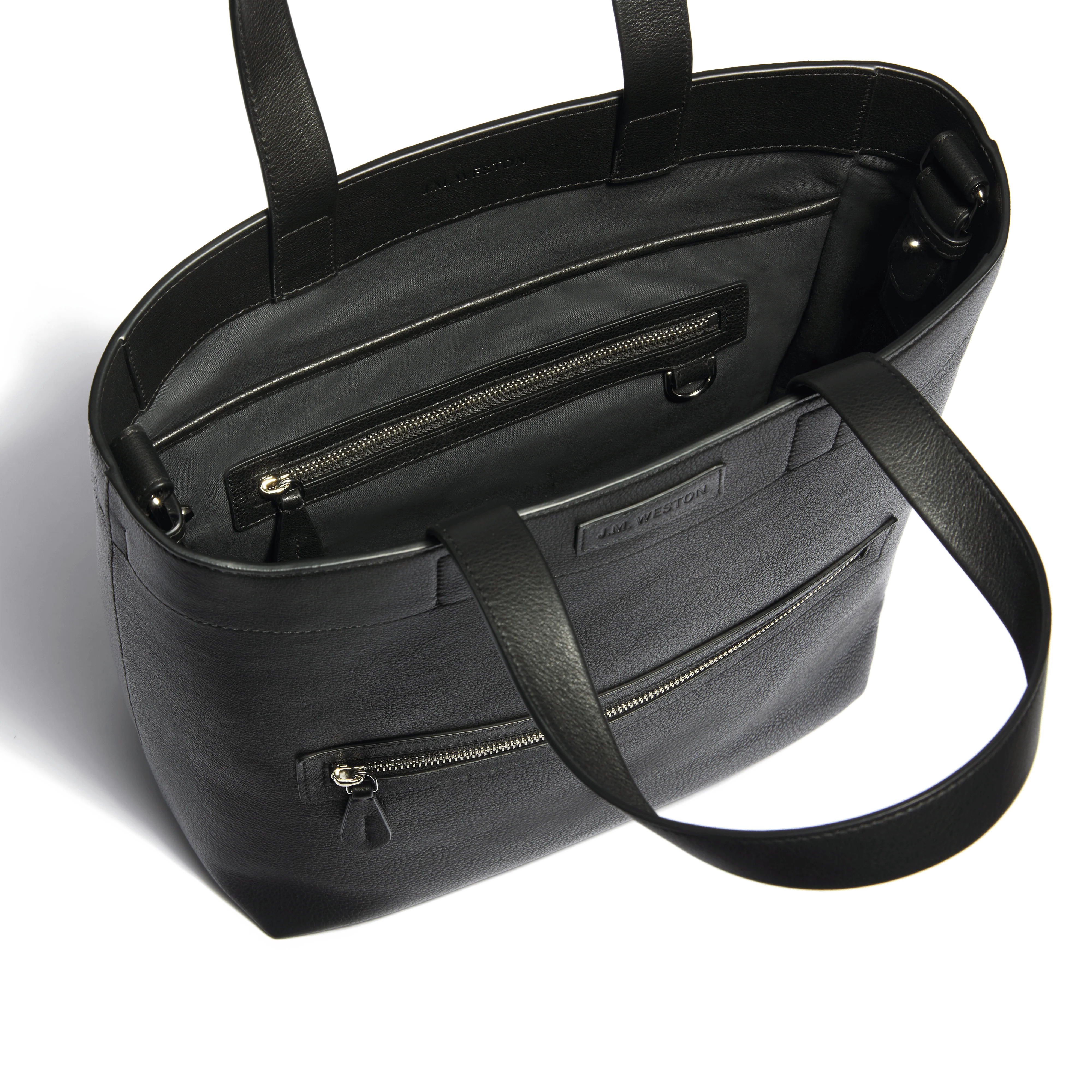 Tote Bag Walker Petit Modèle [Cuir veau lisse noir] - Image 4